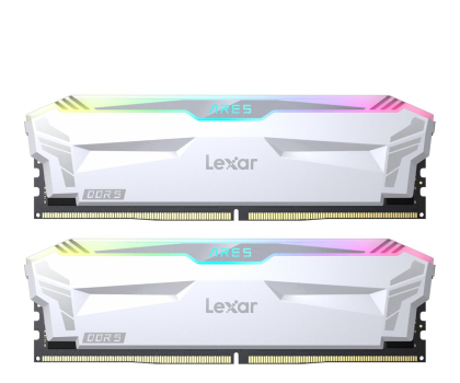 Pamięć RAM LEXAR DDR5 ARES RGB Gaming 32GB (2*16GB)/6400 biała LD5EU016G-R6400GDWA